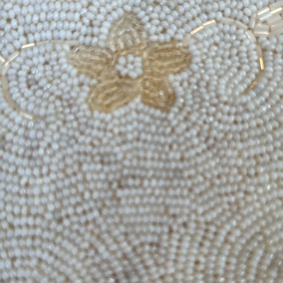 Vintage 1950s Evening Clutch White Seed Pearls Hand-Made Japan, - Picture 2 of 7